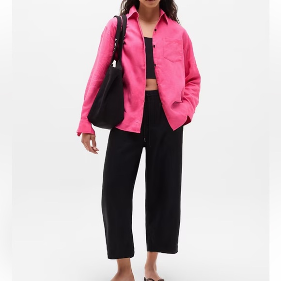 Athleta Retreat Linen Linen Button Down top. XL - Picture 2 of 14